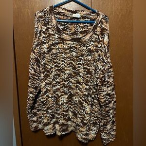 LuLaRoe 3XL Mariah sweater. NWT brown/tan/white